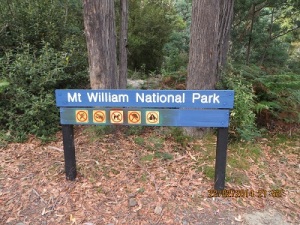 Mount William National Park: note the blue signs