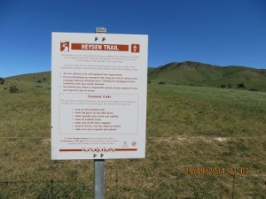 Heysen Trail Notice & access point