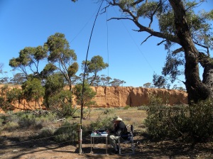 Red Banks Conservation Park. Using the Yaesu 897. JCD photo