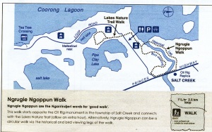 Map of Coorong Walk from 'The Tatler'