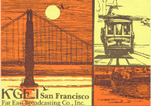 KGEI San Francisco QSL card
