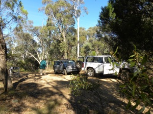 My activation spot and vehicles at Norths Lookout: JCD photo