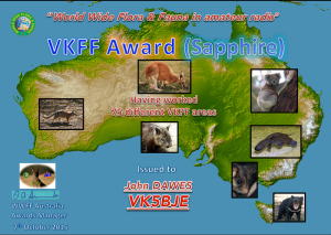 VK5BJE Sapphire award 2015