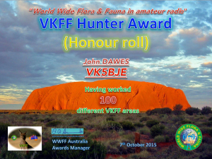 VK5BJE Hunter 100 2015
